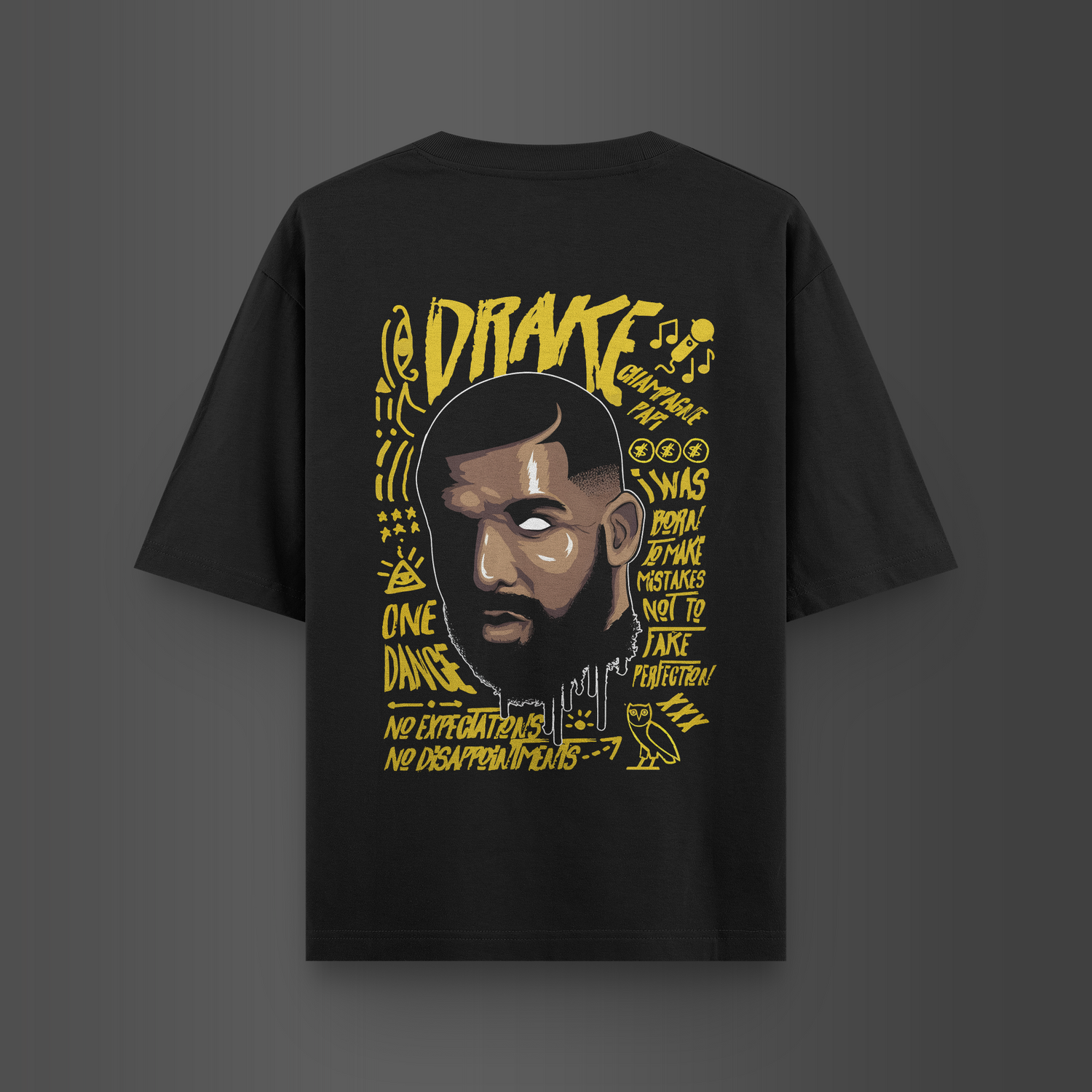 DRAKE OVERISZED T-SHIRT BLACK