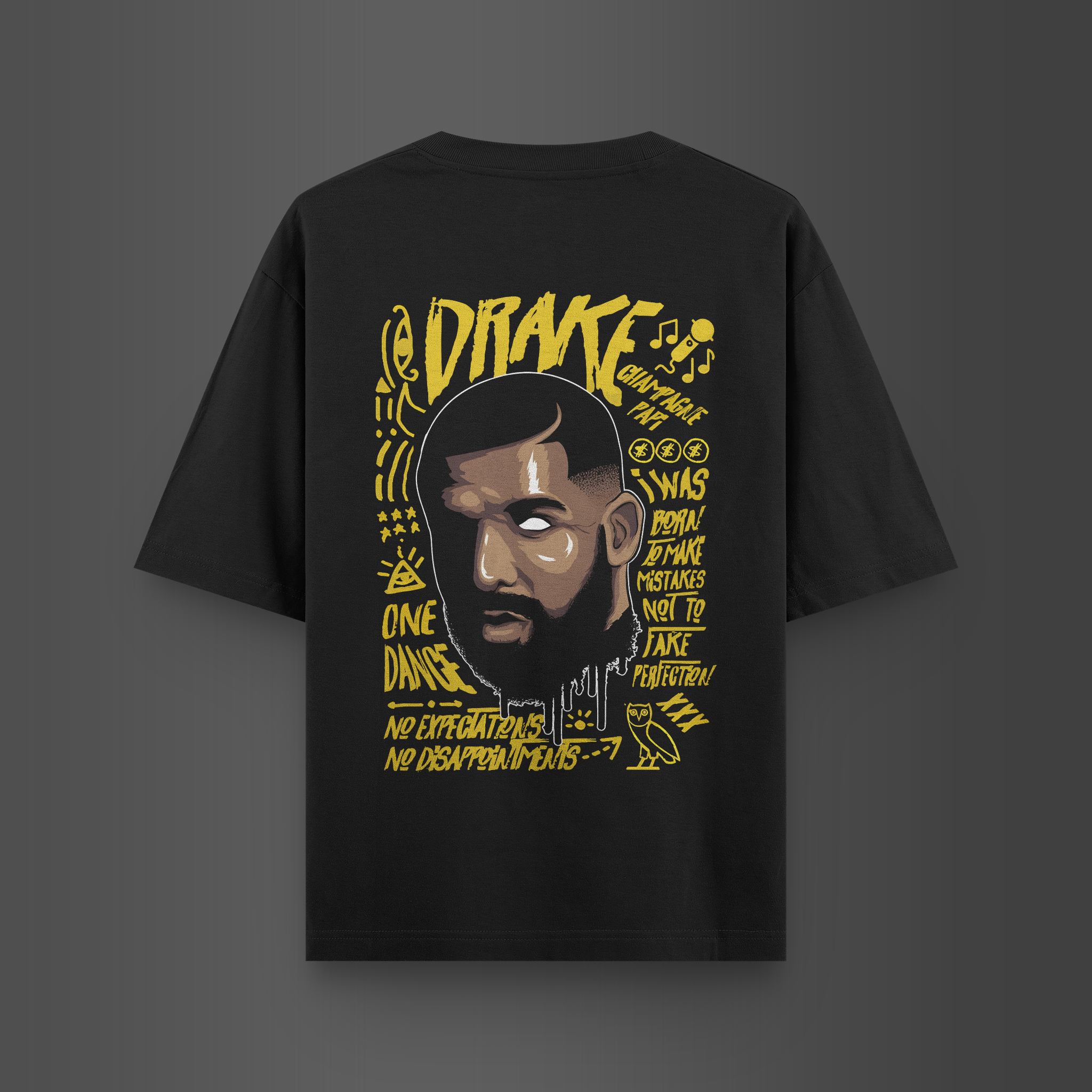 DRAKE OVERISZED T-SHIRT BLACK