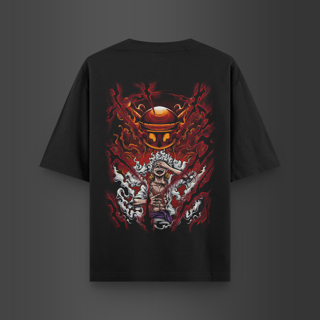 LUFFY GEAR 5 BLACK OVERISIZED T-SHIRT