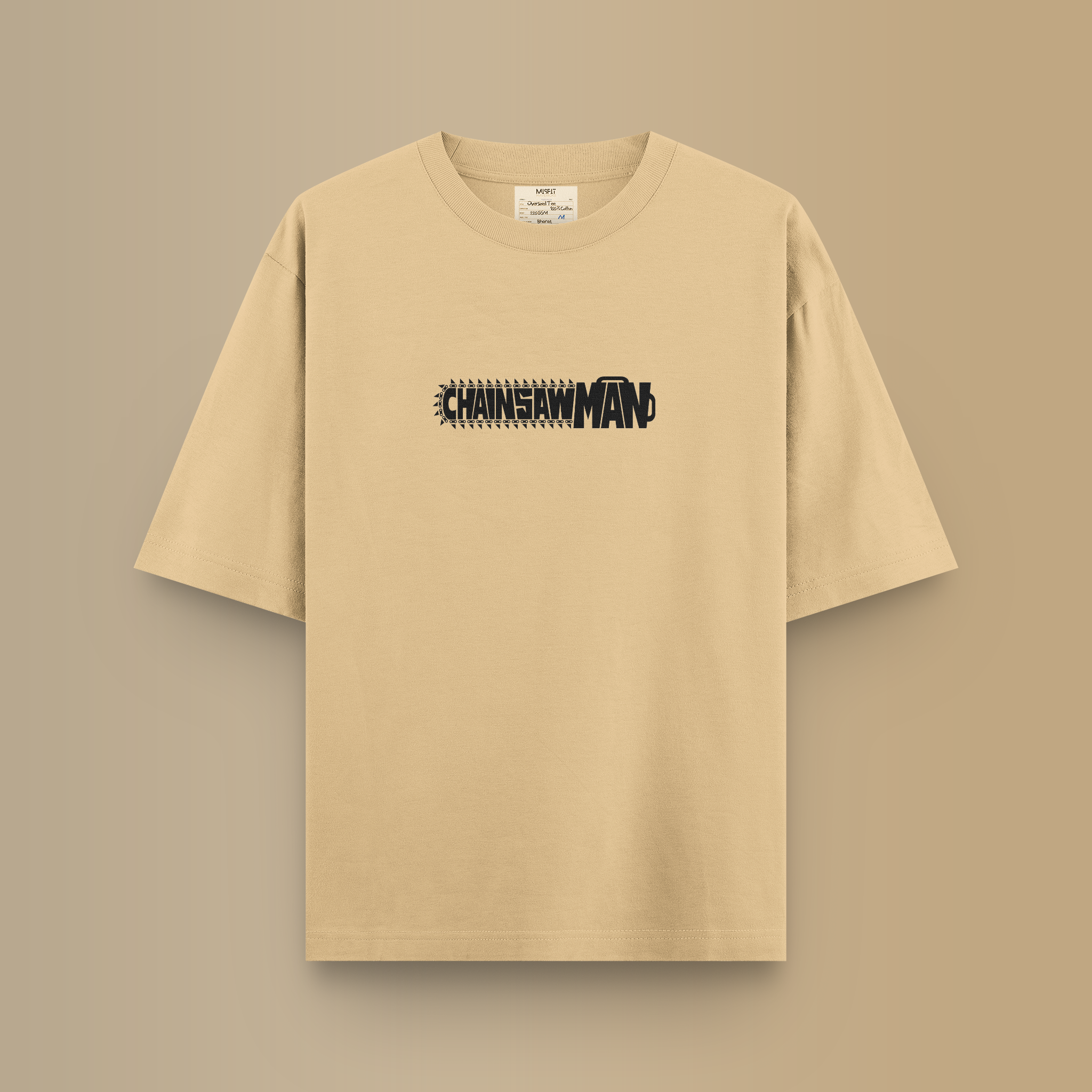 CHAINSAWMAN OVERSIZED T-SHIRT - BEIGE