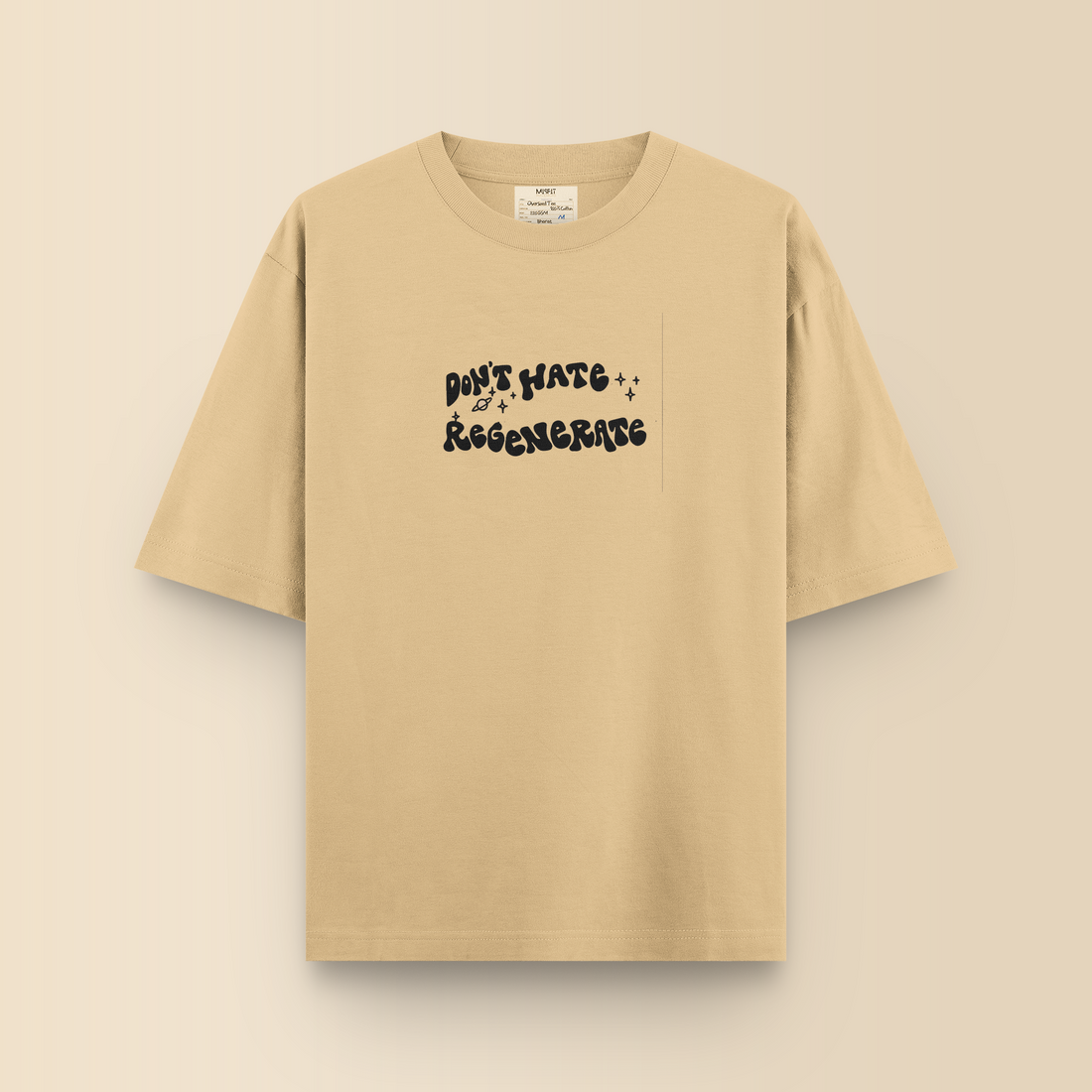 DONT HATE BEIGE OVERSIZED T-SHIRT