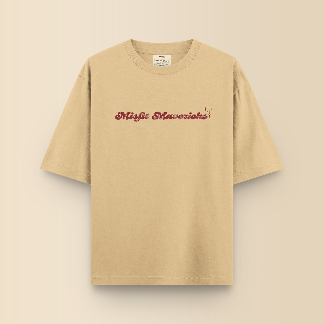 DREAM UNTIL.. - BEIGE OVERSIZED T-SHIRT