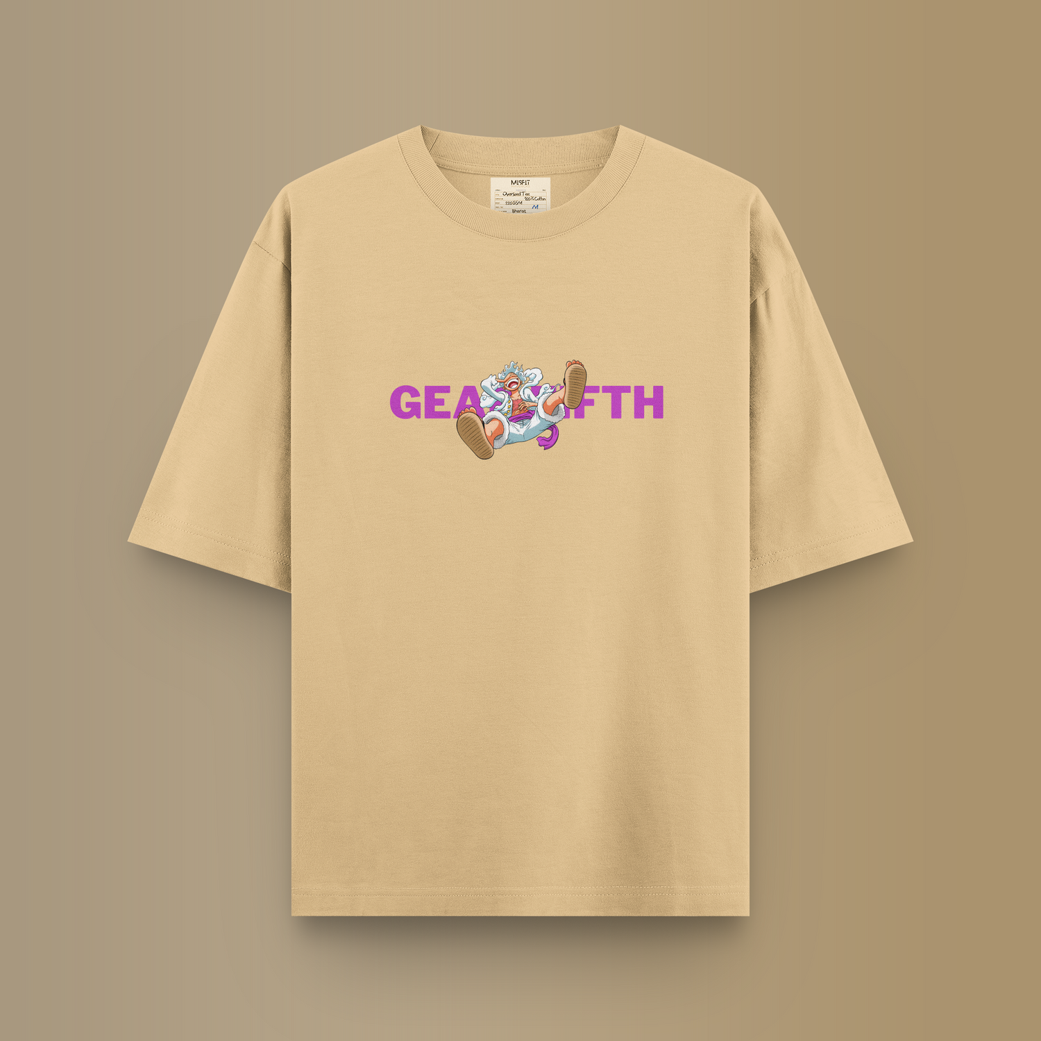 GEAR FIFTH OVERSIZED T-SHIRT - BEIGE