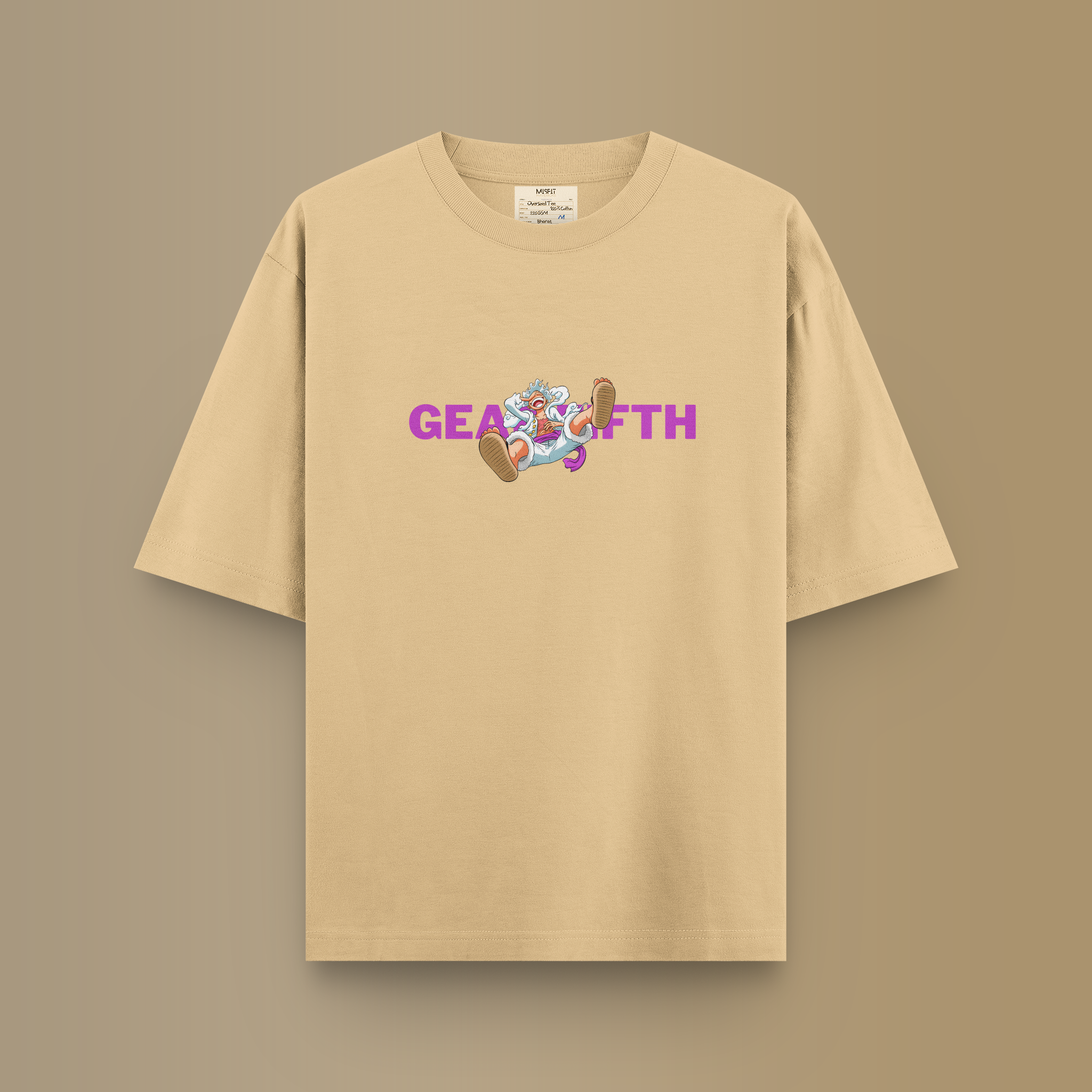 GEAR FIFTH OVERSIZED T-SHIRT - BEIGE