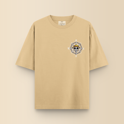 LUFFY ALL GEARS BEIGE OVERSIZED T-SHIRT